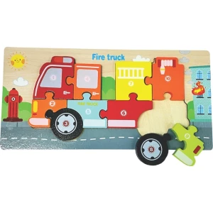 Quebra-cabeca Madeira Fire Car