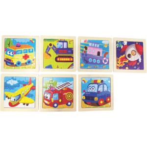 Quebra-cabeca Madeira Transportes