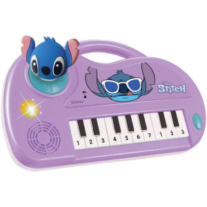 Teclado Infantil Stitch Musical Com Luz