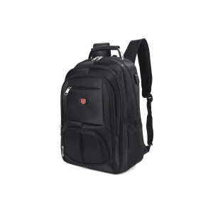 Mochila Preta Com Cabo De Aço | única-40300-14220