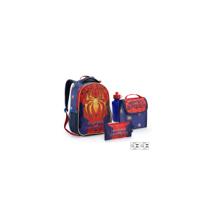 Kit Infantil Masculino | Mochila + Lancheira + Estojo + Garrafa + Mosquetão-41379-59880