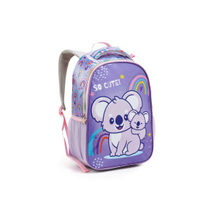 Kit Infantil Feminino | Mochila + Lancheira + Estojo + Garrafa + Mosquetão-41382