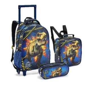 Kit Infantil Masculino | Mochila Infantil Com Rodas + Lancheira + Estojo