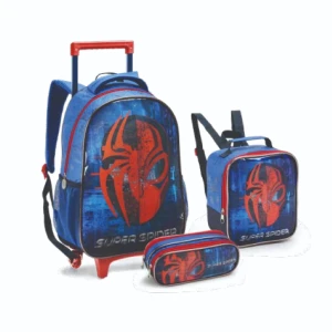 Kit Infantil Masculino | Mochila Infantil Com Rodas + Lancheira + Estojo