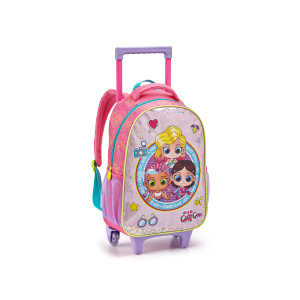 Mochila Infantil Feminina 16" Com Rodas | único