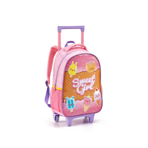 Kit Infantil Feminino | Mochila Infantil Com Rodas + Lancheira + Estojo-41444-19386