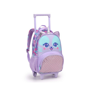 Mochila Infantil Feminina 16" Com Rodas | Diversos-42032