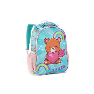 Kit Infantil Feminino | Mochila + Lancheira + Estojo + Garrafa + Mosquetão-42101-32005