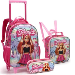 Mochila Infantil Feminina 17" Com Rodas | única-42159-436