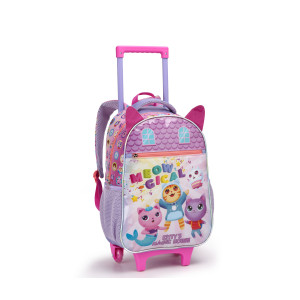 Mochila Infantil Feminina 17" Com Rodas | única-42163