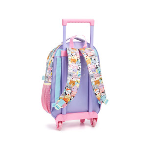 Mochila Infantil Feminina 17" Com Rodas + Lancheira | Diversos-42187-85531