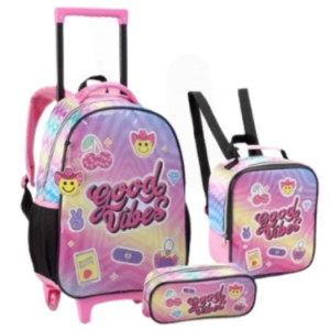 Mochila Infantil Feminina 17" Com Rodas-43241-118