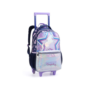 Kit Infantil Feminino | Mochila Infantil Com Rodas + Lancheira + Estojo