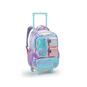 Kit Infantil Feminino | Mochila Infantil Com Rodas + Lancheira + Estojo