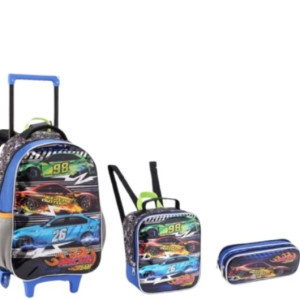 Mochila Infantil Masculina 17" Com Rodas-43303-624