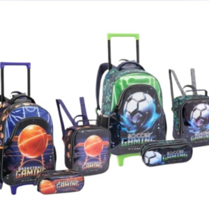 Mochila Infantil Masculina 17" Com Rodas-43311-857