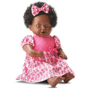 Boneca Com Mecanismo Talk Baby Negra