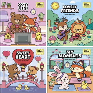 Livro De Colorir Relax Life 46fls 4 Capas 22x22-123367-79760