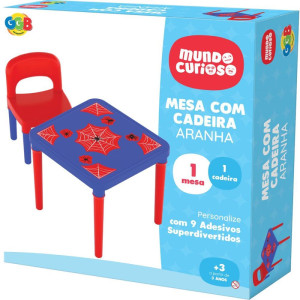 Mesinha/cadeira Aranha Mesa+cadeira C/adesivos-119771-36029