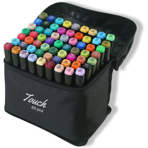 Marcador Artistico Touch 60cores C/bolsa
