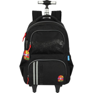 Mochila Com Rodinha Hot Wheels Preta G