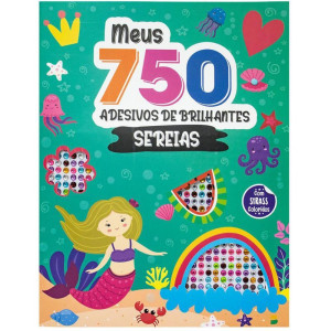 Livro Com Adesivos 750 Ades.strass Sereias 32pg-123804-37858