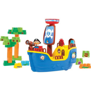 Brinquedo Educativo Navio Pirata Baby Land C/30blo