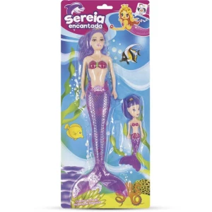 Boneca Sereia Encantada C/filha E Luz
