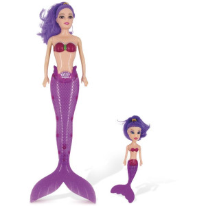 Boneca Sereia Encantada C/filha E Luz-123584-59509