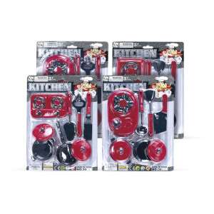 Brincando De Casinha Kit Cozinha Red Pequeno 4mod.-123594-38292