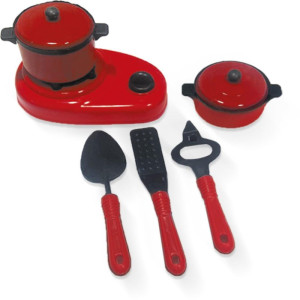 Brincando De Casinha Kit Cozinha Red Pequeno 4mod.