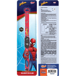 Relogio Infantil Spider-man Slim Led Data/hora-124059-13735