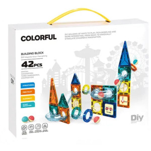 Brinquedo Para Montar Blocos Magneticos 42pcs-124060-86269