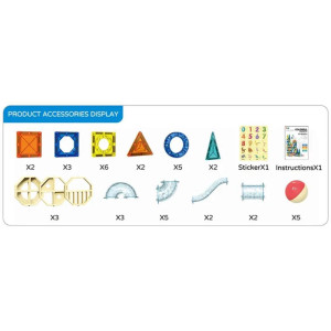 Brinquedo Para Montar Blocos Magneticos 42pcs-124060-91157