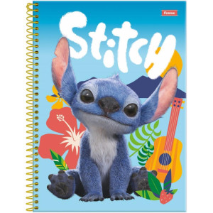 Caderno 01x1 Capa Dura Stitch Movie 80f-124255-89413