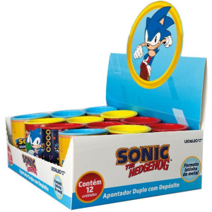 Apontador Com Deposito 2 Furos Sonic Latinha Big/padrao 3cor-119382-28739