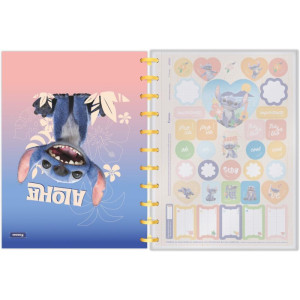 Caderno 01x1 Capa Dura Stitch Movie Disco 80f-124264-42544