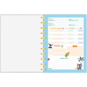 Caderno 10x1 Capa Dura Stitch Movie Disco 160f-124265-83221