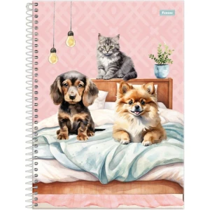 Caderno 10x1 Cp.dura Colegial Furfriends 160f