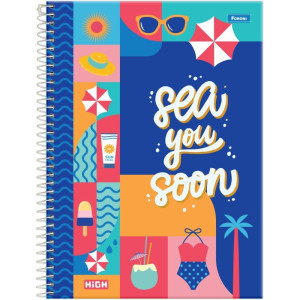 Caderno 12x1 Capa Dura High Feminino 192f