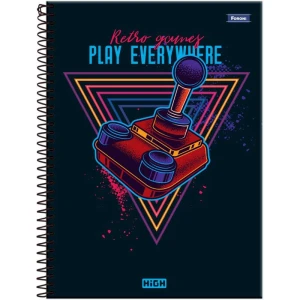 Caderno 12x1 Capa Dura High Masculino 192f