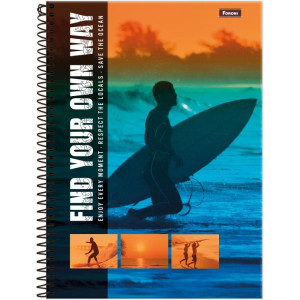 Caderno 15x1 Capa Dura Freewave 240f-124272-69240