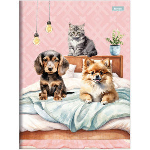 Caderno Brochura 1/4 Capa Dura Furfriends 80f-124277-27227
