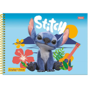 Caderno Desenho Univ Capa Dura Stitch Movie 80f-124261-28375