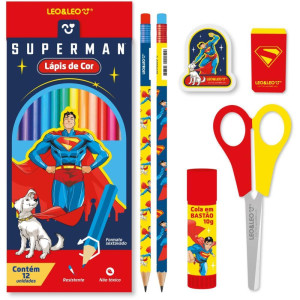 Kit Escolar Superman C/07 Pecas-119384-16247
