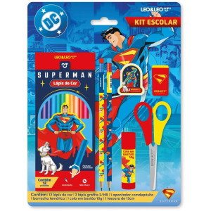 Kit Escolar Superman C/07 Pecas-119384-33905