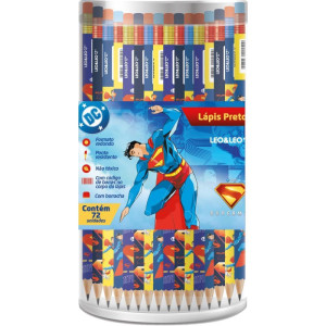 Lapis De Cor Redondo Superman Hb C/borracha (s)