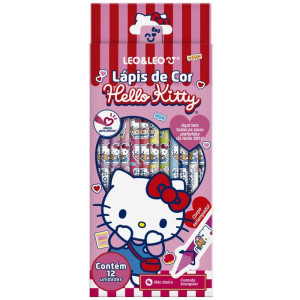 Lapis De Cor Triangular Hello Kitty 12 Cores