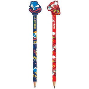 Lapis Preto Redondo Decorado Sonic Hb C/borracha (s)-119381-89447