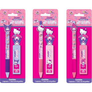 Lapiseira 0.7mm Hello Kitty + 20un.grafite (s)-119377-64418